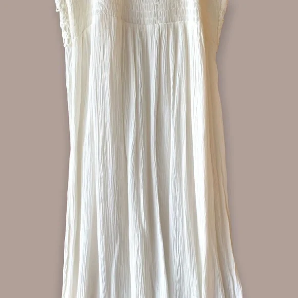 NWT Resort River Island White Dress With Ruffle Straps and A Cross Body Back - Picture 10 of 13